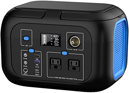 ENOFLO Portable Power Station 600W, 296Wh Lithium Battery Backup by PortablePowerStationSolarGenerators