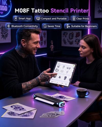 Phomemo M08F Tattoo Stencil Printer, Bluetooth, Wireless, Thermal, Portable - Image 3