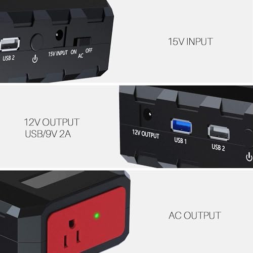 SinKeu 24000mAh Portable Power Bank with AC Outlet, 88.8Wh Portable Laptop Charger, Portable Power Station Outdoor Generators Portable for Home Backup Outdoor Emergency - Image 3