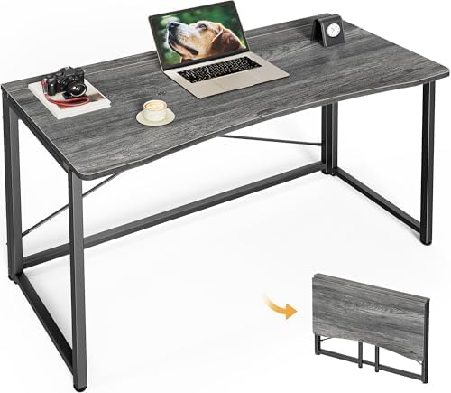 Huuger Folding Desk for Small Spaces, 39.4 Inch Foldable Computer Table by Huuger