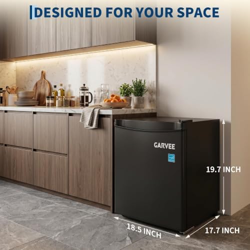 1.6 Cu. ft. Mini Refrigerator, Single-Door Compact Fridge with Freezer, with LED, Adjustable Shelves, for Dorm, Office, Bedroom, Kitchen, Bar - Image 4