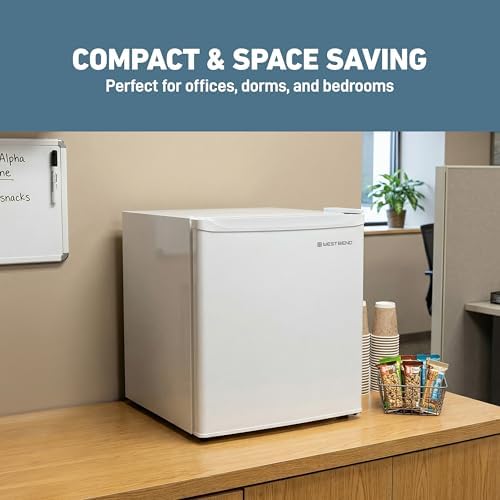 West Bend Mini Fridge for Home, Office, Bedroom & Dorm, 1.6 Cu. Ft., White - Image 3