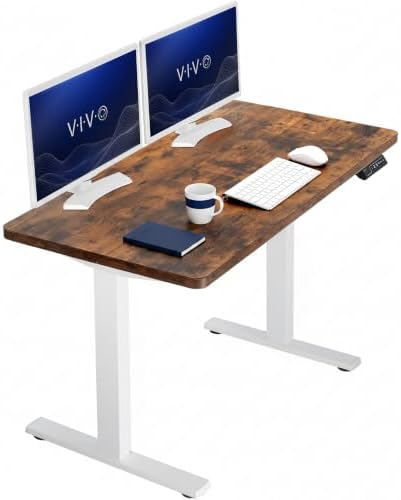 VIVO Rustic Vintage Brown 43 x 24 in Standing Desk, DESK-KIT-1W4N by VIVO