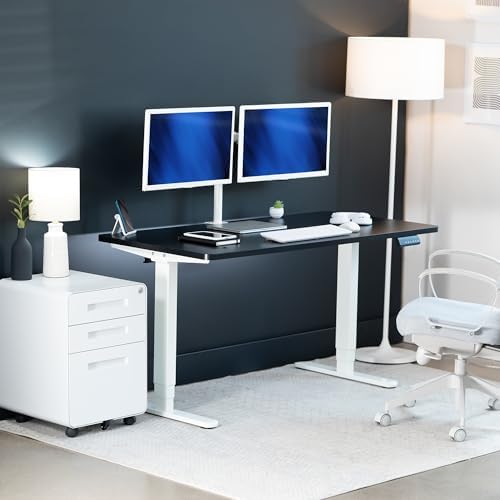 VIVO Black 55 x 28 in Standing Desk, DESK-KIT-2W55B - Image 2