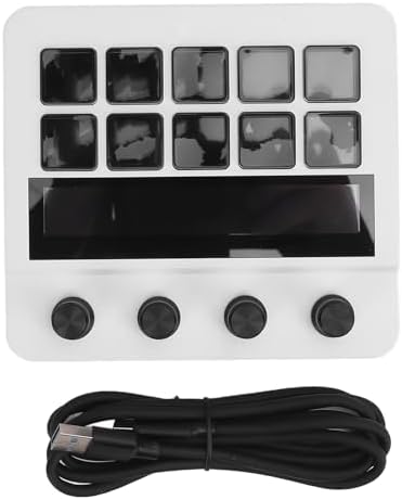 Stream Controller with 10 Customizable LCD Keys, Shortcut Keypad Deck for PC Streaming, Studio Control, and Workflow Optimization by Unknown
