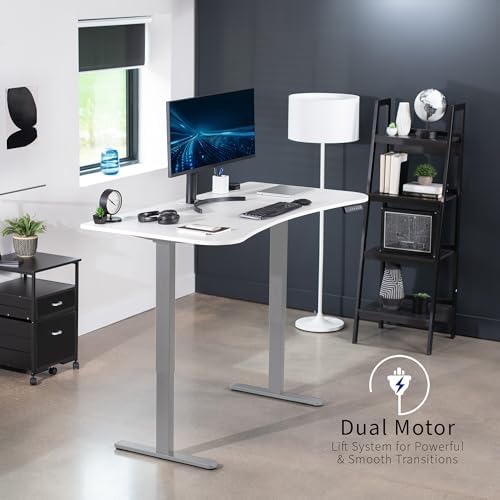 VIVO White 60 x 24 in Standing Desk, DESK-KIT-E2G1W - Image 4