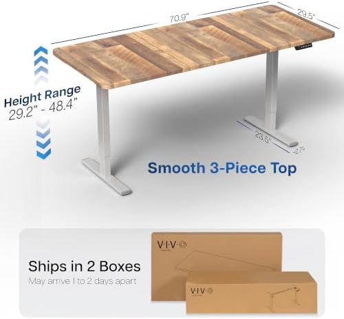 VIVO Reclaimed Wood 71 x 30 in Standing Desk, DESK-KIT-1G7P - Image 3