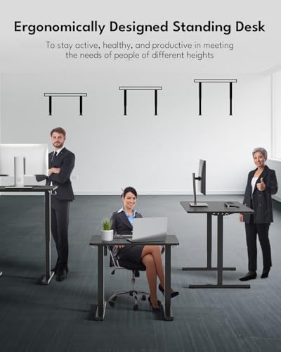 Small Electric Standing Desk, Gaming Desk, 31.5x24 Inch, Black - Image 3