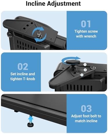 THERUN Walking Pad with Handle Bar, 300 lbs 6.2 mph Under Desk Treadmill - Image 5