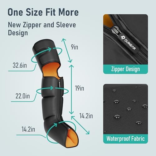 QUINEAR Leg Massager, 3-in-1 Foot Calf & Thigh Massager with Heat and Compression Therapy, Leg Massage Boots for Pain Relief, FSA-HSA Eligible - Image 6