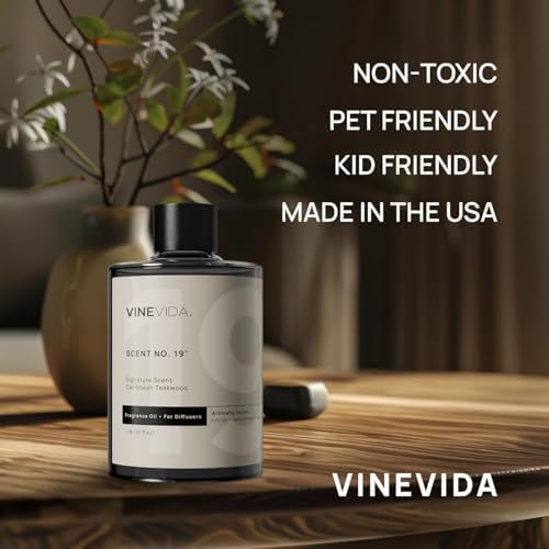 VINEVIDA [16 Fl Oz] Caribbean Teakwood Fragrance Oil for Cold Air Diffusers, Essential Oils for Diffuser Oil Refill & Air Freshener Room Spray - Image 5