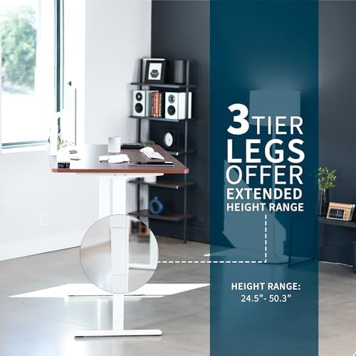 VIVO Dark Walnut 71 x 36 in Standing Desk, DESK-KIT-2W7D-36 - Image 5