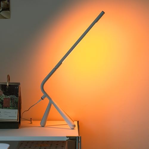 LED Creative Desk Lamp with USB Tybe-c Stepless Dimmable Eye Caring Desk Light for Home Office Bedroom Bedside College Dorm, Reading Lamp,Decorative Gift Table Lamp Red Orange - Image 6