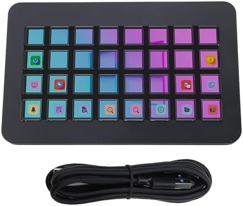 LICAEVEY Stream Control Deck with 32 LCD Keys, Programmable Macro Keyboard, Custom Visual Shortcut Controller for PC Live Streaming (Black) - Image 7