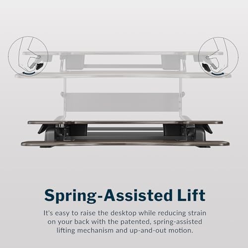 Vari Pro Plus 36 Standing Desk Converter – Spring-Loader Lift – Espresso - Image 5