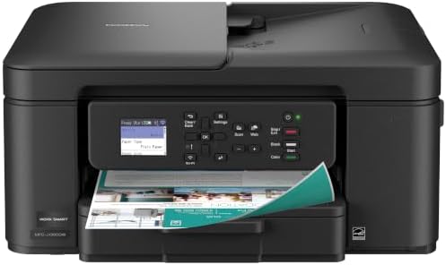 Brother Work Smart 1360 Wireless Color Inkjet All-in-One Printer with Automatic Duplex Printing and 1.8” Color Display | Includes Refresh Subscription Trial(1) (MFC-J1360DW) (Renewed Premium) by Unknown