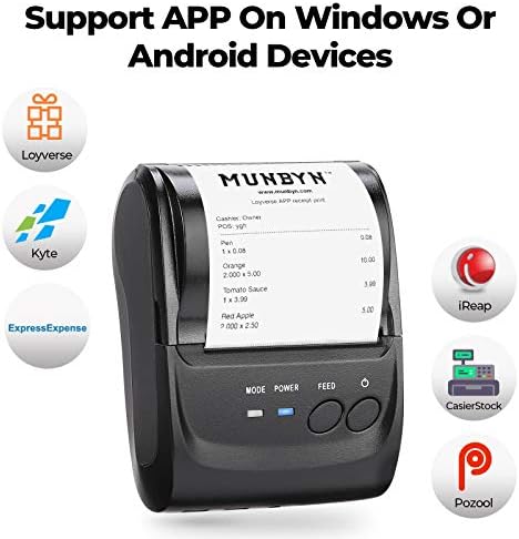 MUNBYN Thermal Receipt Printer 58mm Portable Mini POS Printer - Image 5