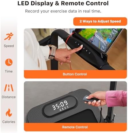 Mobvoi Walking Pad Treadmill Under Desk Treadmills for Home Office Smart AI Walking Running Machine Compact Portable with Remote Control and APP 265 LBS - Image 2