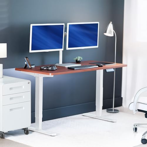 VIVO Dark Walnut 55 x 28 in Standing Desk, DESK-KIT-2W55D - Image 2