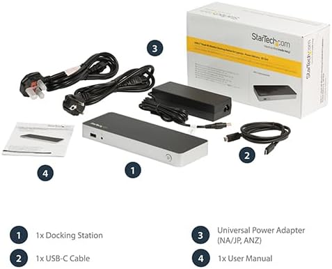 StarTech USB-C Dual HDMI & DisplayPort Dock, 60W, SD Slot, USB-A 3.0, Audio - Image 5