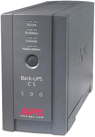 APC 500VA/300W Backup Battery Power Supply for Computers, Wi-Fi | BK500BLK by APCbySchneider-Electric