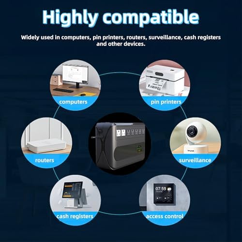 1000VA 500W Offline UPS LCD Battery Backup and Surge Protector for Computer - Image 5