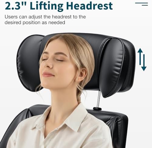 HOFFREE Criss Cross Office Chair with Flip-Up Arms,PU Leather,Black - Image 7