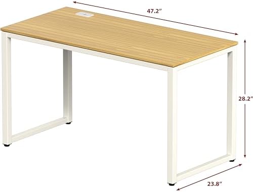 SHW 48-Inch Commercial-Grade Office Computer Desk, Oak - Image 3