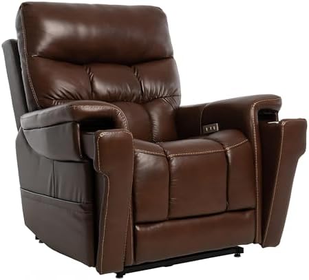 Pride Viva Lift Ultra Power Recliners - Lift Chair for Adults, 400 Lbs Weight Capacity, Lithium Battery Backup, 22.5" W x 21" D Comfort Seat, Medium, Sorrento Leather Coffee - PLR4955M - Image 6