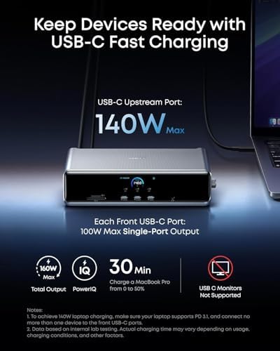 Anker Prime Docking Station (DL7400), 14-in-1 Triple Display, DisplayLink - Image 5