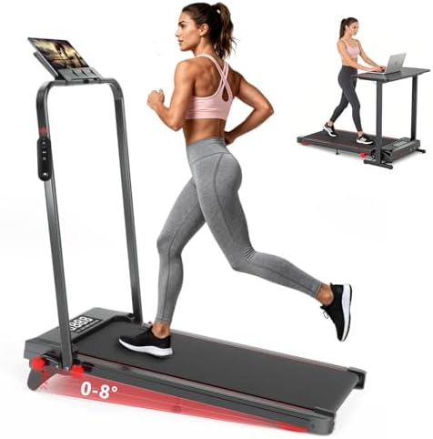 Walking Pad Treadmill with Incline and Handle Bar, 7.5MPH Under Desk Foldable Treadmill for Home Office with Remote Control by Joxir