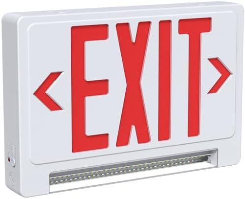 UL Emergency Exit sign with Lights Battery Backup Hardwired 120/277V, 1PC by SITISFI