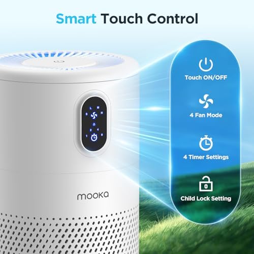 MOOKA Air Purifiers for Home Room up to 1076ft², True HEPA Filter, B-D02L - Image 6