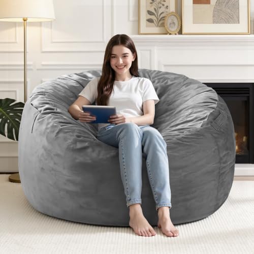 4FT Big Bean Bag Chairs for Adults,Beanbag with Washable Cover by Unknown