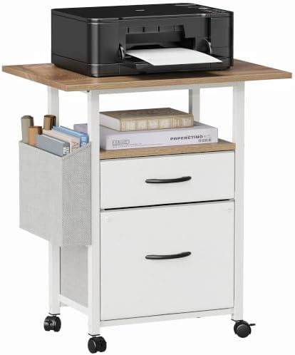 GYIIYUO 2 Drawer File Cabinet 24''W, Mobile Filing Cabinet, Printer Stand by GYIIYUO