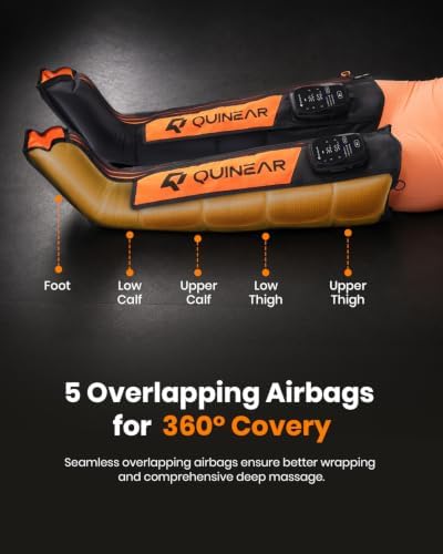 QUINEAR Cordless Leg Compression Recovery System, Large for Athletes - Image 5