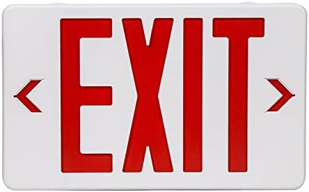 TANLUX Red Exit Sign, LED Emergency Exit Light with Battery Backup, UL Listed, AC 120/277V, Hardwired Exit Signs with Emergency Lights, Commercial Emergency Lights for Business - 1 Pack by Unknown