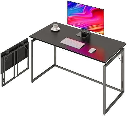 alawooder 39.4" Folding Desk: No Assembly, Wood Top for Small Spaces by ALAWOODER