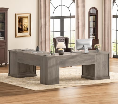 SEDETA L Shaped Office Desk with 4 Drawers Storage, 67"x67" Executive Desk - Image 3