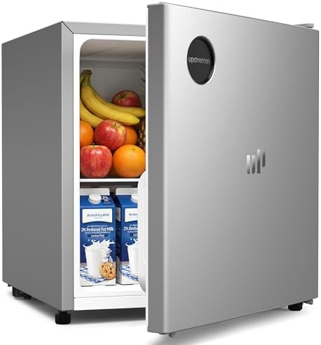 Upstreman 1.5 Cu.Ft All-Refrigerator Mini Fridge, Silver-CR16 by StartUpLiveBetter