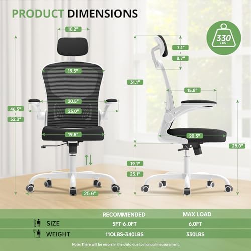 Synorla Office Chair|330LBS Capacity Ergonomic Desk Chair - Image 2
