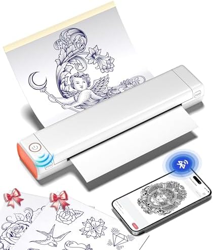 Phomemo M08F Tattoo Stencil Printer, Bluetooth, Wireless, Thermal, Portable by Phomemo