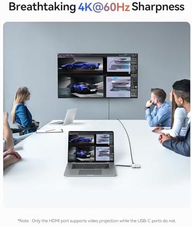 ORICO 10Gbps Magnetic M.2 Docking Station, 6-in-1 USB C HUB & M.2 2230 NVMe Enclosure with HDMI 4K@60Hz, USB-A&C 3.2, 100W PD, AUX, USBC Dock for iPhone 17/16/15 Pro/Pro Max - Image 6