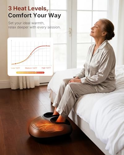 KNQZE Shiatsu Foot Massager with Heat for Plantar Fasciitis, Birthday Gifts - Image 4