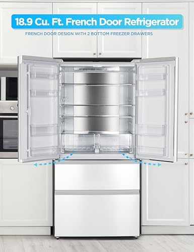 Commercial Cool 18.9 Cu. Ft. French Door Refrigerator, CCRF1890KW, White - Image 5