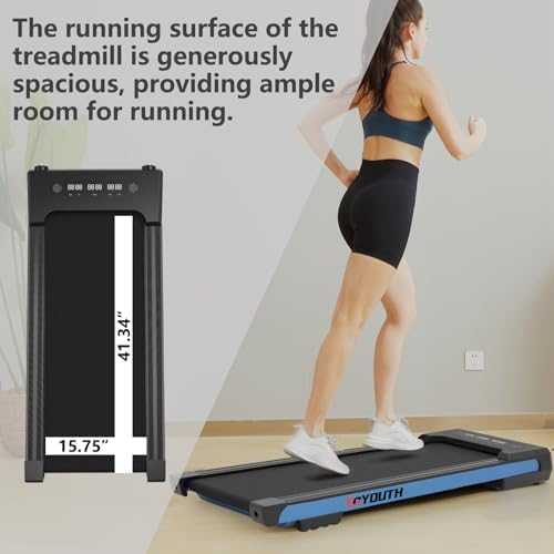 GOYOUTH 2.25HP Walking Pad, Quiet Under Desk Treadmill for Office, 300 LBS - Image 4