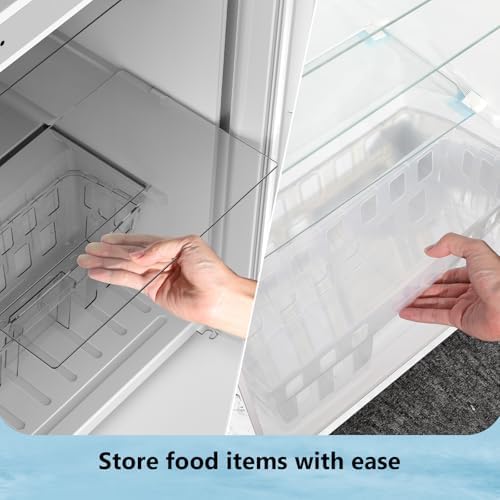 Electactic 4.5 Cu.Ft Mini Fridge with Freezer, 2-Door Compact Refrigerator With 2 Removable Shelves, 3 Level Adjustable Thermostat, Quiet Efficient for Kitchen, Office, Dorm, Apartment-Premium Grey - Image 5