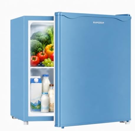 BANGSON 1.7 Cu.Ft Mini Fridge with Freezer for Dorm Office,Blue by LiveFreshLiveUnrushed