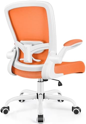 FelixKing Office Chair, Ergonomic Desk Chair Breathable Mesh Chairs Adjustable High Back Lumbar Support Flip-up Armrests, Executive Rolling Swivel Comfy Computer Chairs Home Office Sunset Orange by FelixKing