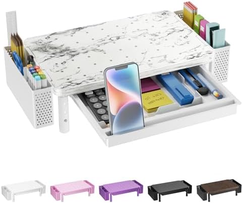 WALI Computer Monitor Stand with Storage and Pen Holder by WALI